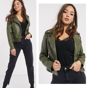 NWT Shinestar Faux Leather Moto Style Jacket